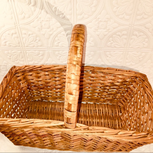 Vintage Wicker Basket with Handle